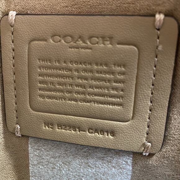 💃New Coach Tammie Shoulder Bag Signature Canvas Floral Whipstitch - Picture 8 of 11